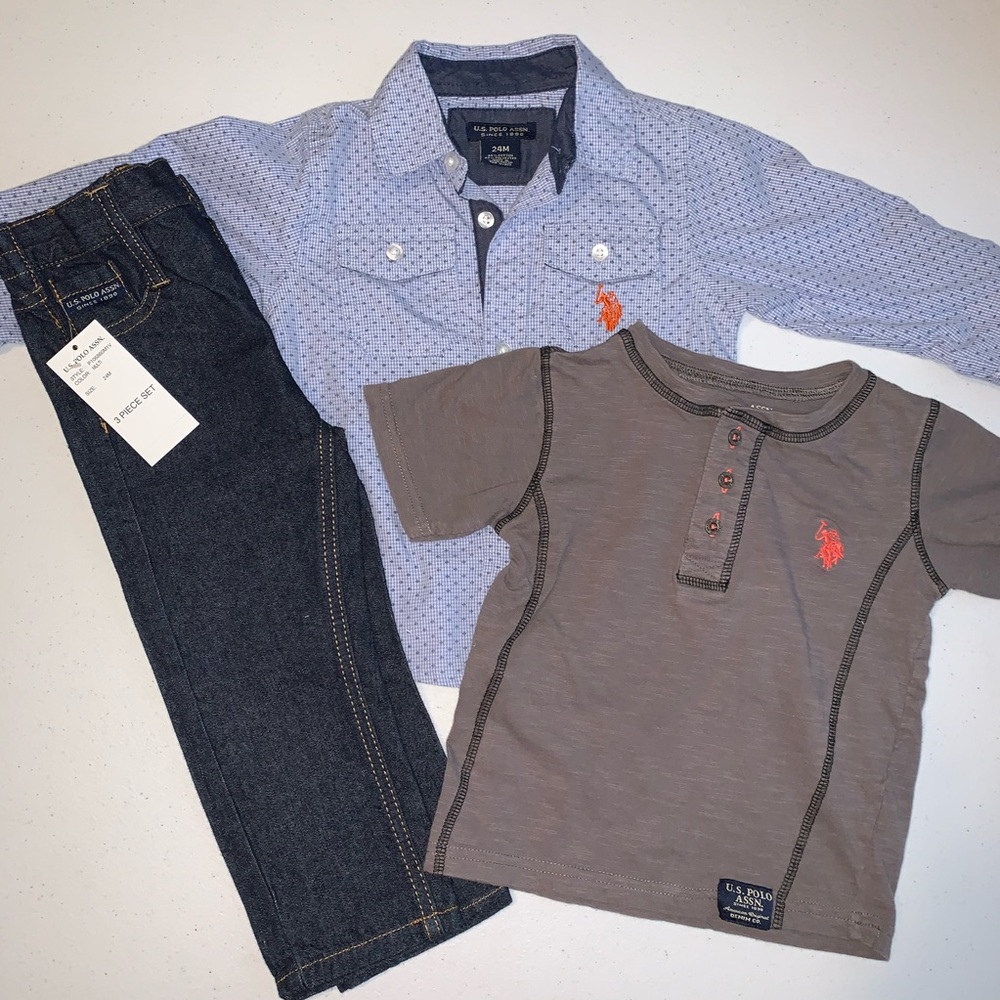 NWT U.S. POLO ASSN. 24m Outfit